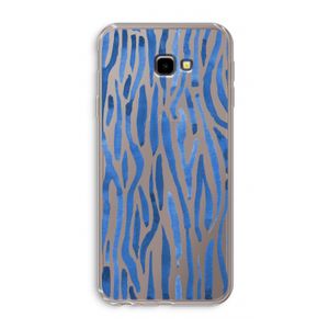Blauwe nerven: Samsung Galaxy J4 Plus Transparant Hoesje