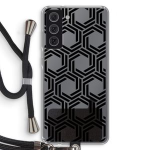 Geometrisch patroon: Samsung Galaxy S21 FE Transparant Hoesje met koord