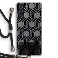 Geometrisch patroon: Samsung Galaxy S21 FE Transparant Hoesje met koord