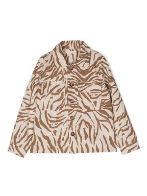 Zhoe & Tobiah Shirtjack met zebraprint - Beige