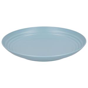 Rond bord/camping bord - D25 cm - ijsblauw - kunststof - onbreekbaar