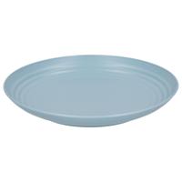 Rond bord/camping bord - D25 cm - ijsblauw - kunststof - onbreekbaar