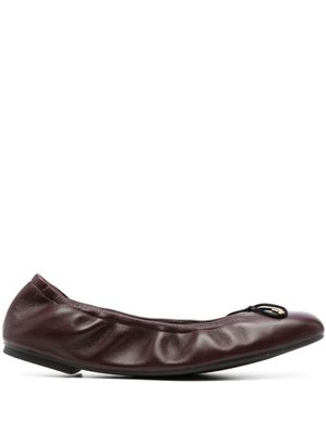 Stuart Weitzman ballerines Bardot en cuir - Rouge