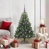 VidaXL Kunstkerstboom met 150 led met standaard groen 120 cm pe en pvc