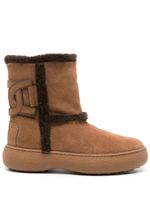 Tod's Kate shearling suede boots - Marron