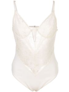 Fleur Du Mal body Gardenia en dentelle - Blanc