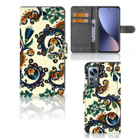 Wallet Case Xiaomi 12 | 12X Barok Flower - thumbnail