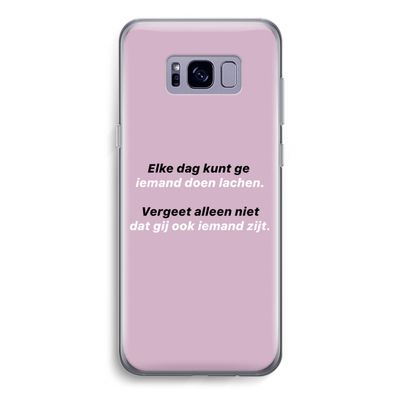 gij zijt ook iemand: Samsung Galaxy S8 Transparant Hoesje