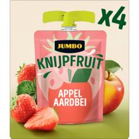 Jumbo Knijpfruit Appel Aardbei 4 x 90 g
