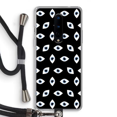 Eyes pattern: OnePlus 8 Transparant Hoesje met koord