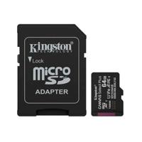 Micro SD geheugenkaart met adapter Kingston SDCS3/64GB 64 GB