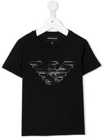 Emporio Armani Kids t-shirt à logo imprimé - Bleu