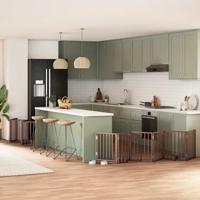 VidaXL Hondenhek inklapbaar 12 panelen 600 cm populierenhout bruin