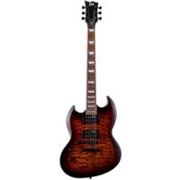 ESP LTD Viper-256 LH Dark Brown Sunburst linkshandige elektrische gitaar