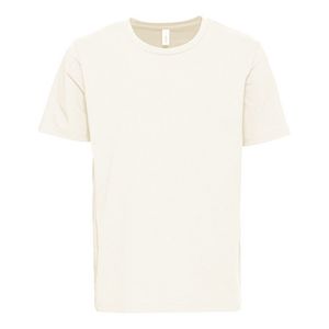 T-shirt met ronde hals van bio-katoen, natuurwit Maat: S