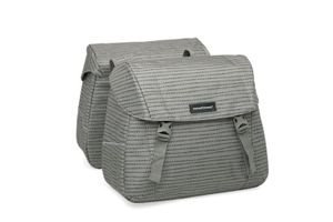 Newlooxs Joli double fietstas - waterafstotend polyester - zwart/blauw/groen - 37l