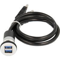 Schlegel Schlegel Elektrokontakt RRJ_2USB3_150CM 2x USB 3.0-bus A - 2x USB 3.0-stekker A 1 stuk(s)