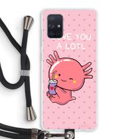 Love You A Lotl: Samsung Galaxy A71 Transparant Hoesje met koord Love You A Lotl: Samsung Galaxy A71 Transparant Hoesje met koord