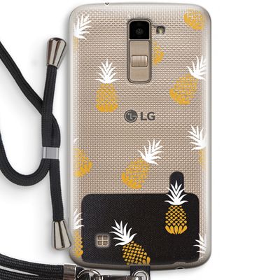 Ananasjes: LG K10 (2016) Transparant Hoesje met koord