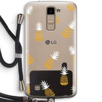 Ananasjes: LG K10 (2016) Transparant Hoesje met koord