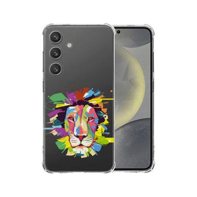 Samsung Galaxy S25 Hoesje - Lion Color TPU Antishock Samsung Galaxy S25 Hoesje - Lion Color TPU Antishock