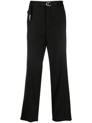 Ferragamo pantalon droit à taille ceinturée - Marron