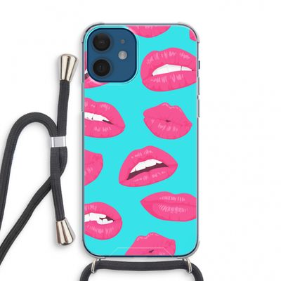 Bite my lip: iPhone 12 mini Transparant Hoesje met koord