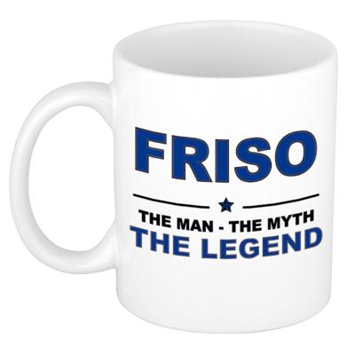 Friso cadeau mok - man myth legend - naam koffiemok - 300 ml - collega - vaderdag