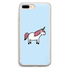 Eenhoorn: iPhone 7 Plus Transparant Hoesje