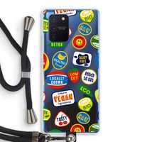 Fruitsticker: Samsung Galaxy Note 10 Lite Transparant Hoesje met koord