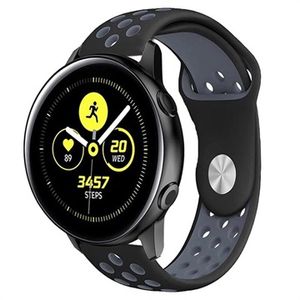 Samsung Galaxy Watch Active siliconen band - zwart / grijs