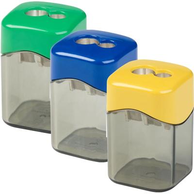 M+R potloodslijper Quattro Swing Eco, 2 gaats, geassorteerde kleuren