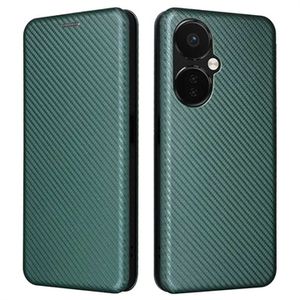 OnePlus Nord CE 3 Lite/N30 Flip Hoesje - Koolstofvezel - Groen