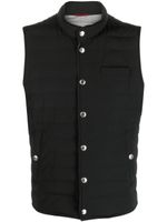 Brunello Cucinelli gilet à design matelassé - Noir - thumbnail