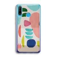 Bold Rounded Shapes: Huawei P30 Lite Transparant Hoesje