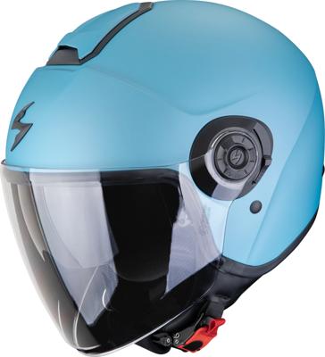 SCORPION EXO-City II Solid Mat, Jethelm of scooter helm, Celestial Blauw