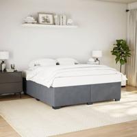 Bedframe zonder matras 200x200 cm fluweel donkergrijs