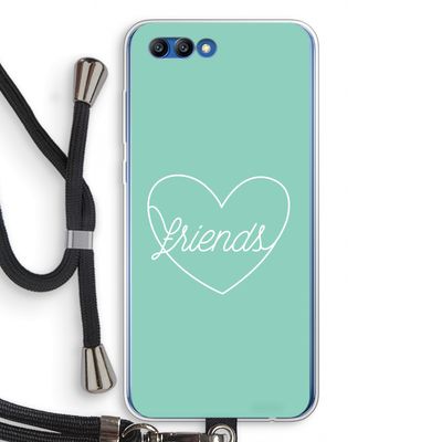 Friends heart pastel: Honor 10 Transparant Hoesje met koord