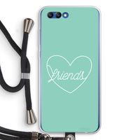 Friends heart pastel: Honor 10 Transparant Hoesje met koord