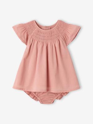Jurk en bloomer baby meisjes katoen rouge