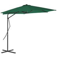 VidaXL Parasol met stalen paal 300 cm groen