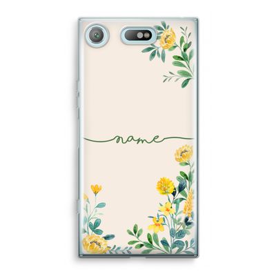 Gele bloemen: Sony Xperia XZ1 Compact Transparant Hoesje