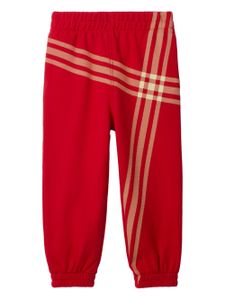 Burberry Kids pantalon de jogging à carreaux - Rouge