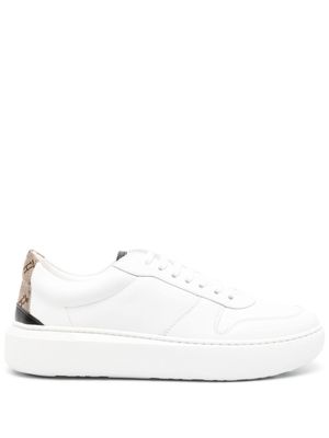 Herno baskets en cuir à lacets - Blanc