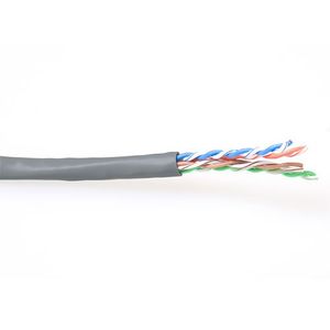 ACT EP800H CAT6 U/UTP PVC Patchkabel Soepel Grijs - 100 meter