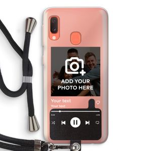 Music Player: Samsung Galaxy A20e Transparant Hoesje met koord