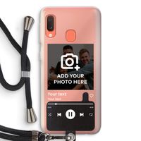 Music Player: Samsung Galaxy A20e Transparant Hoesje met koord