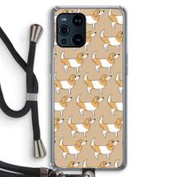 Doggy: Oppo Find X3 Transparant Hoesje met koord