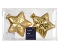 Decoris kersthangers glas ster 2st goud