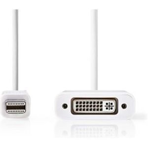 Mini-DisplayPort - DVI-kabel | Mini-DisplayPort male - DVI-D 24+1-pins female | 0,2 m | Wit